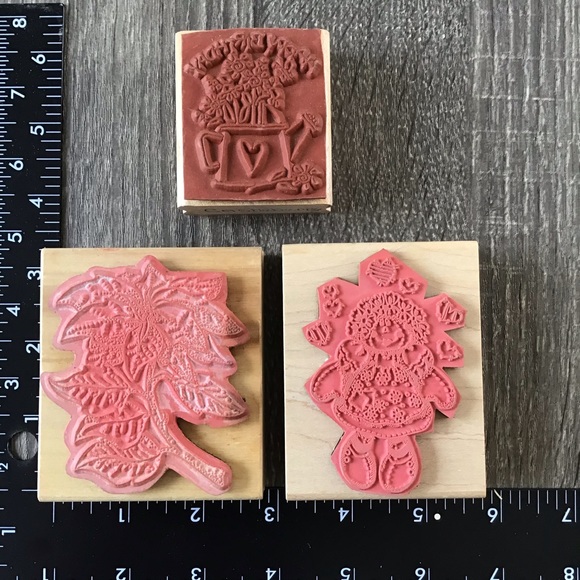 Flowers & Heart Theme Bundle of 15 Rubber Stamps - Picture 6 of 12